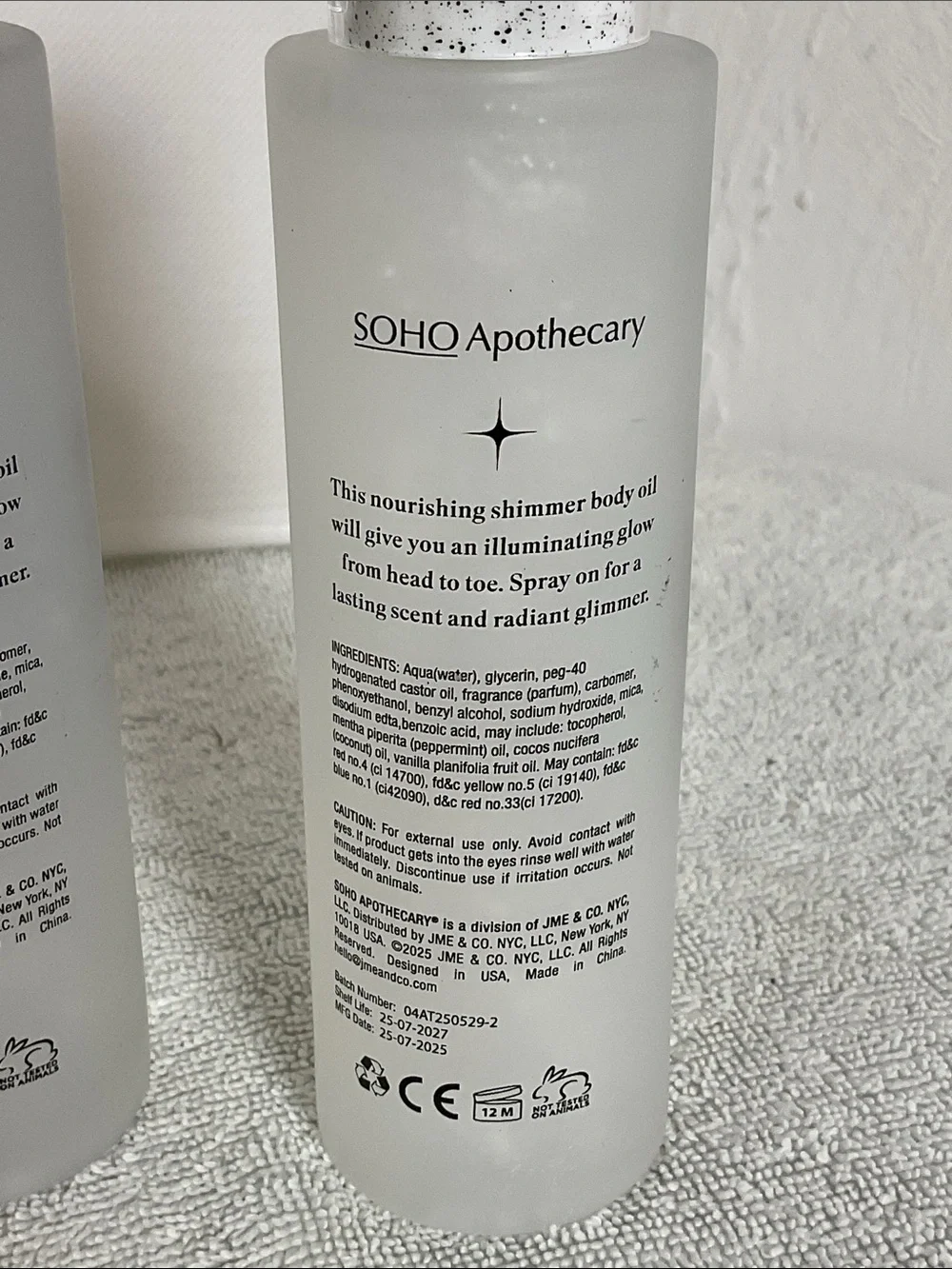 SOHO Apothecary 3 Pc Shimmer Body Oil Mint Coconut Vanilla NWOB